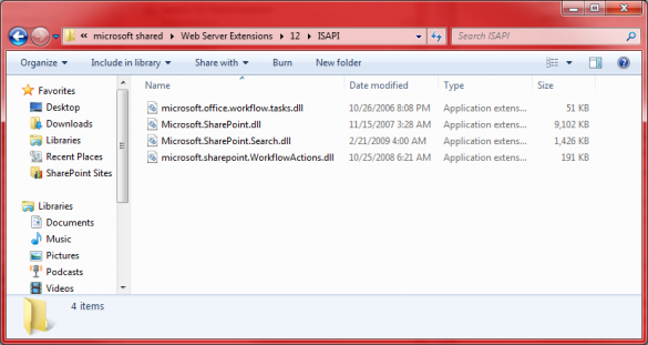 SharePoint 2007 DLL Directory SharePoint 2007 DLL Directory