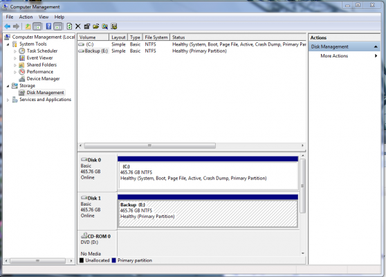 Windows disk management