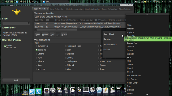 compiz animation options
