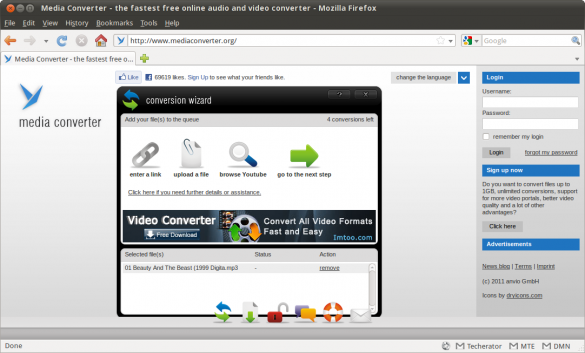 Media Converter wizard Media Converter wizard