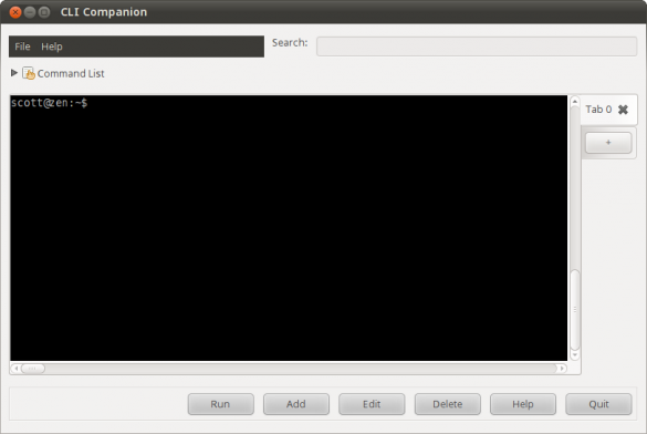 CLI Companion main window CLI Companion main window