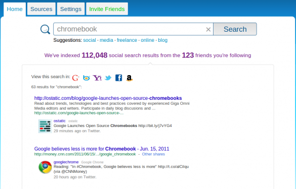 Wajam internal search Wajam internal search
