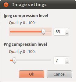 Changing settings Changing settings