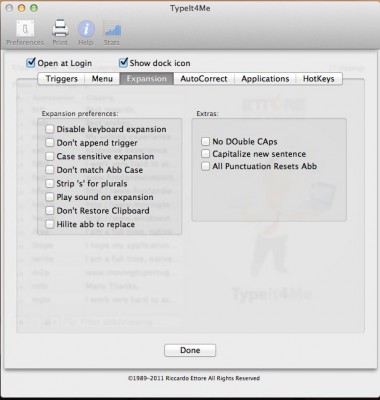 TypeIt4Me has a Comprehensive Set of Options TypeIt4Me has a Comprehensive Set of Options