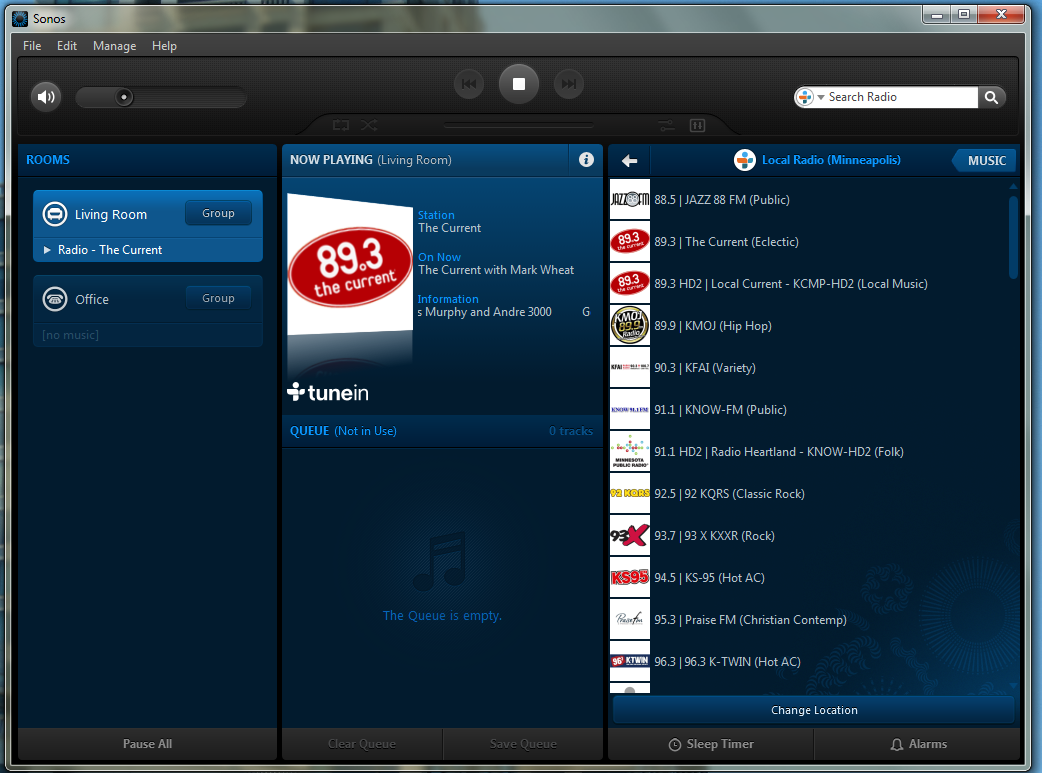 sonos play local music