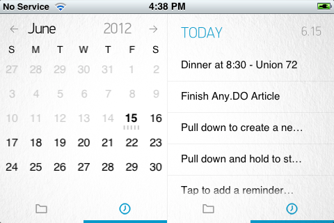 iOS Any.DO - Home in Landscape iOS Any.DO - Home in Landscape