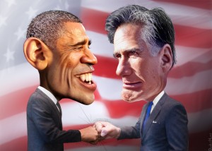 Obama and Romney