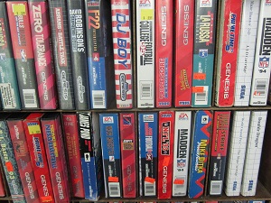 used-games-shelf
