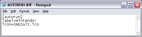 autorun.inf text edit example pic