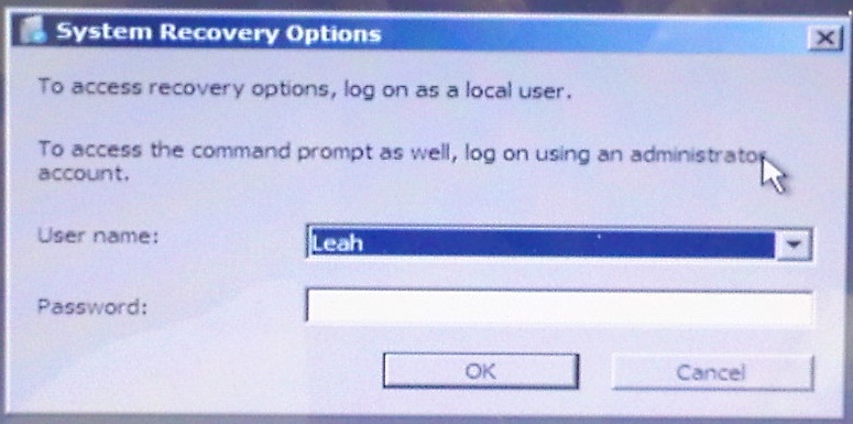My Computer Wont Let Me System Restore Windows Vista